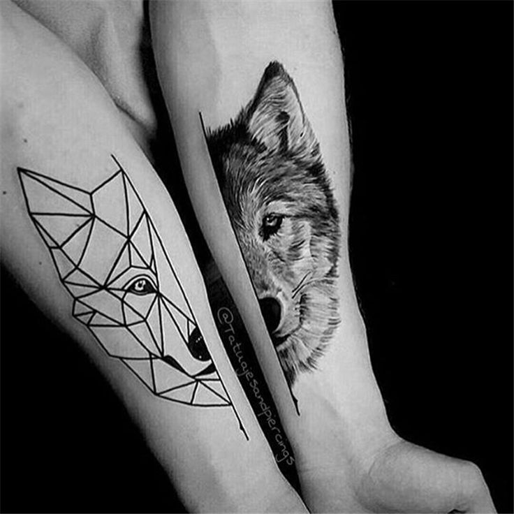 loup pour un tatouage de couple